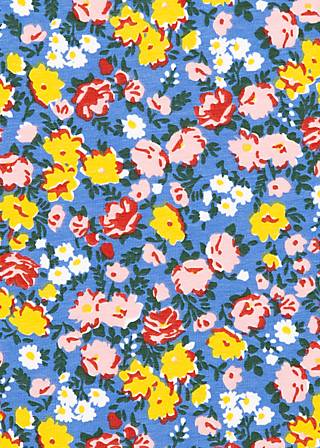 Sommerkleid Secret Garden, fiori nostalgia, Kleider, Blau