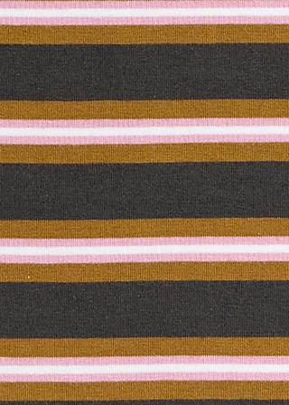 logo stripe t-shirt, forest night stripes, Shirts, Brown