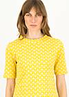 Shirt Tiny Sixties Crew, vintage yellow flower tapestry, Shirts, Gelb