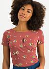 T-Shirt Fly Away with Me, fiori amori, Shirts, Red