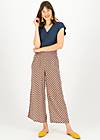 Summer Pants Lady Flatterby Cropped, mosaico grafico, Trousers, Black