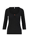 logo 3/4 sleeve shirt, simply black, Shirts, Schwarz