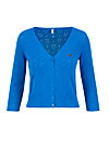 logo cardigan v-neck 3/4 arm, blue heart anchor , Cardigans & lightweight Jackets, Blue