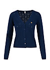 logo cardigan v-neck lang, dark blue heart anchor, Cardigans & lightweight Jackets, Blue