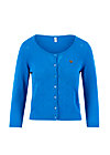 logo roundneck cardigan short, blue heart anchor , Cardigans & leichte Jacken, Blau