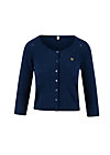 logo roundneck cardigan short, dark blue heart anchor, Cardigans & lightweight Jackets, Blue