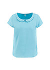 logo woven blouse, pale blue, Shirts, Blue