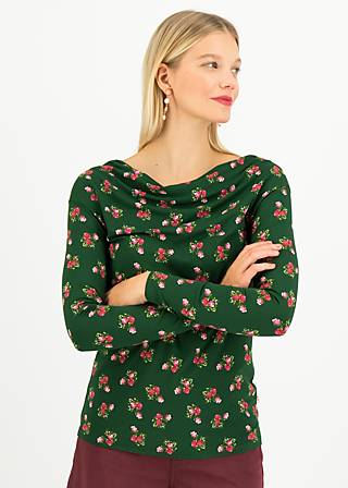 Longsleeve cascadella, forbidden flowers, Shirts, Green