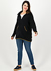 Fleece Jacket extra layer hooded, uni black, Jackets & Coats, Black