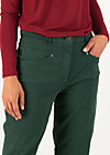 logo high waist pants , green denim, Hosen, Grün