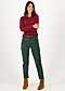logo high waist pants , green denim, Trousers, Green