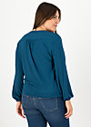 Bluse logo romance blouse, harbor blue, Shirts, Türkis