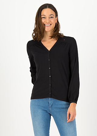 Bluse logo romance blouse, misty black, Shirts, Schwarz