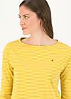 logo stripe 3/4 arm shirt, yellow tiny stripe, Shirts, Yellow