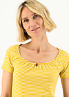 logo stripe heart t-shirt, yellow tiny stripe, Shirts, Gelb