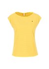 Ringelshirt logo stripe top, yellow tiny stripe, Shirts, Gelb