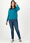 Knitted Jumper rosebud, romantic dusty blue, Cardigans & lightweight Jackets, Blue
