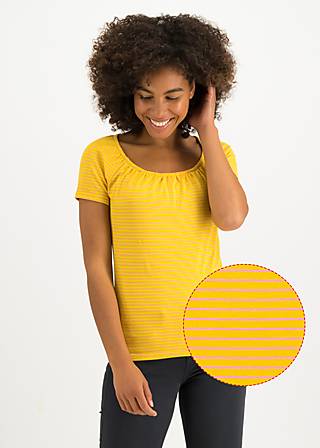 T-Shirt Vintage Heart, candy stripes, Shirts, Yellow