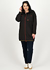 Windbreaker Jacket Wetterjacke windbraut long, deep black, Jackets & Coats, Black