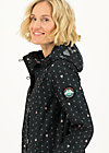 Soft Shell Jacket wild weather long anorak, fox in forest, Jackets & Coats, Black