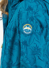 Soft Shell Jacket wild weather long anorak, tropical shades, Jackets & Coats, Turquoise