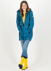 Softshelljacket wild weather long anorak, tropical shades, Jackets & Coats, Turquoise