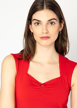 Sleeveless Top Let Romance Rule, miss kiss, Shirts, Red