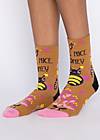 Baumwollsocken Sensational Steps, bee nice, Socken, Gelb