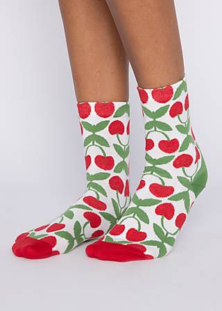Cotton Socks Sensational Steps, cherry me up, Socks, White