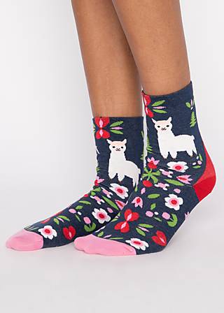 Cotton socks Sensational Steps, happy lama, Socks, Blue
