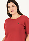 Knitted Jumper logo pully roundneck 1/2 arm, bright red, Cardigans & lightweight Jackets, Red