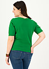 Knitted Jumper logo pully roundneck 1/2 arm, green patina, Cardigans & lightweight Jackets, Green