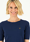 Knitted Jumper logo pully roundneck 1/2 arm, out of blue, Cardigans & lightweight Jackets, Blue