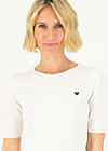 Knitted Jumper logo pully roundneck 1/2 arm, pearly white, Cardigans & lightweight Jackets, White