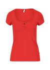 T-Shirt logo shortsleeve feminin, strong red, Shirts, Rot