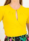 T-Shirt Criss Cross Cœur, jaune soleil, Shirts, Gelb