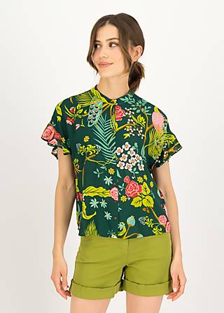 Summer blouse Cubistic Romance, peacock garden, Blouses & Tunics, Green