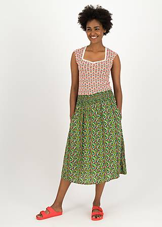 Midi Skirt Ease of Peace, le jardin de grand-mère, Skirts, Green