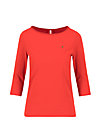 Longsleeve logo u-boot  3/4 welle, just me in red, Shirts, Red