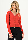 Cardigan save the world, red solid, Cardigans & leichte Jacken, Rot