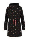 Fleece Jacket cosyshell hooded long, cherry on top, Jackets & Coats, Black