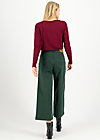 high waist culotte, forest green , Trousers, Green