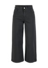 Trousers High Waist Culotte, moonless night, Trousers, Black
