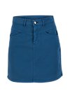 Mini Skirt High Waist Yoke, wild sea blue, Skirts, Blue