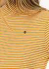 Longsleeve lonely lips turtle , soft golden stripes, Shirts, Gelb