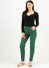 Hipsters Mid Waist Slim, formal garden, Trousers, Green