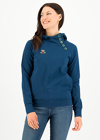 Hoodie Oh So Nett Hooded, blue highland, Jumpers & Sweaters, Blue