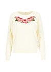 Knitted Jumper Stick am Stück, cornwall rose, Jumpers & Sweaters, White