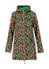 Softshelljacket wild weather long anorak, floral potpourri, Jackets & Coats, Black