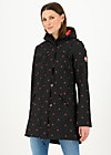 Soft Shell Jacket wild weather long anorak, ladybug friends, Jackets & Coats, Black
